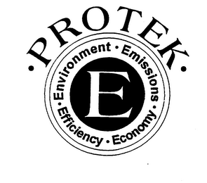 PROTEK E ENVIRONMENT EMISSIONS EFFECIENCY ECONOMY PROTEK-E logo