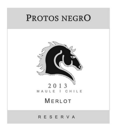 PROTOS NEGRO 2013 MAULE I CHILE MERLOT RESERVA logo