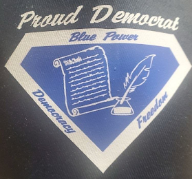 PROUD DEMOCRAT BLUE POWER DEMOCRACY FREEDOM logo
