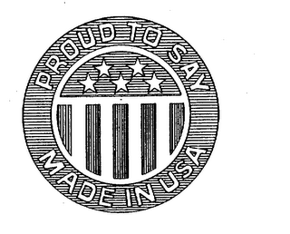 PROUD TO SAY MADE IN USA logo