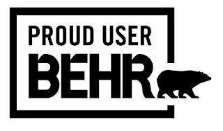 PROUD USER BEHR AND DESIGN logo