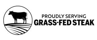PROUDLY SERVING GRASS-FED STEAK logo