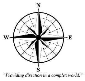 "PROVIDING DIRECTION IN A COMPLEX WORLD." N W E S logo