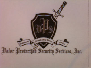 PROVIDING THE STRENGTH AND BRAVERY YOU NEED VALOR PROTECTION SECURITY SERVICES INC. logo