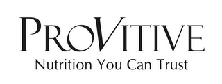 PROVITIVE NUTRITION YOU CAN TRUST logo