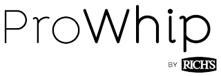 PROWHIP BY RICH'S logo