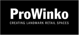 PROWINKO CREATING LANDMARK RETAIL SPACES logo