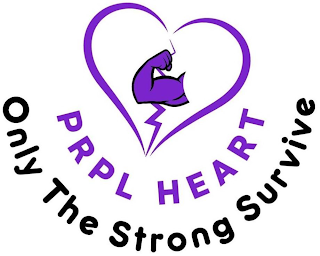 PRPL HEART ONLY THE STRONG SURVIVE logo