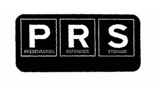 PRS PRESENTATION REFERENCE STORAGE logo