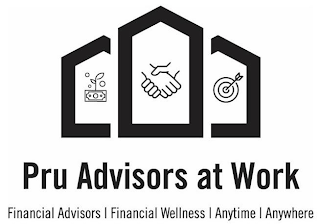 PRU ADVISORS AT WORK FINANCIAL ADVISORS | FINANCIAL WELLNESS | ANYTIME | ANYWHERE logo