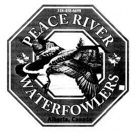 PRW 318-458-6698 PEACE RIVER WATERFOWLERS ALBERTA, CANADA logo
