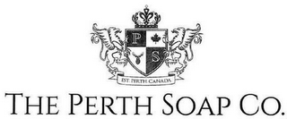 PS EST. PERTH. CANADA THE PERTH SOAP CO. logo