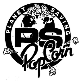 PS POPCORN PLANET SAVING logo