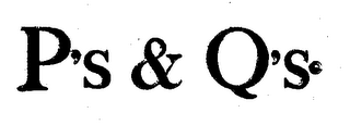 P'S & Q'S. logo