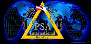 PSA INTERNATIONAL KNOWLEDGE SAFETY INTEGRITY THE PROFESSIONAL SCUBA ASSOCIATION - SINCE 1962 ARTWORK BY KEVIN LAM logo