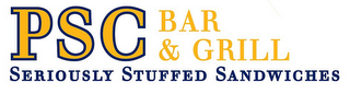 PSC BAR & GRILL SERIOUSLY STUFFED SANDWICHES logo