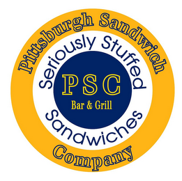 PSC BAR & GRILL SERIOUSLY STUFFED SANDWICHES PITTSBURGH SANDWICH COMPANY logo