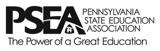 PSEA PENNSYLVANIA STATE EDUCATION ASSOCIATION THE POWER OF A GREAT EDUCATION logo