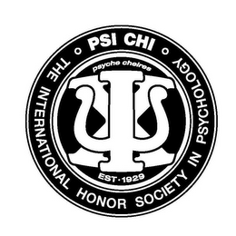 PSI CHI THE INTERNATIONAL HONOR SOCIETYIN PSYCHOLOGY PSYCHE CHEIRES EST·1929 logo
