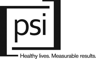 PSI HEALTHY LIVES. MEASURABLE RESULTS. logo