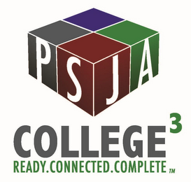 PSJA COLLEGE 3 READY CONNECTED COMPLETE logo
