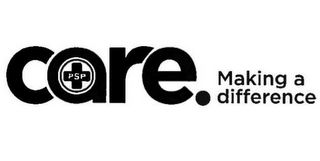 PSP CARE. MAKING A DIFFERENCE logo