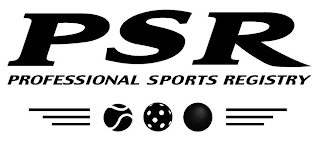 PSR PROFESSIONAL SPORTS REGISTRY logo