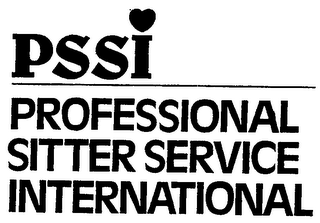 PSSI PROFESSIONAL SITTER SERVICE INTERNATIONAL logo