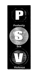 PSV PROFANITY SEX VIOLENCE logo