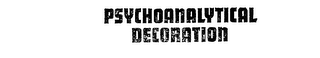 PSYCHOANALYTICAL DECORATION logo