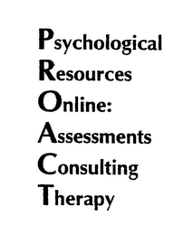 PSYCHOLOGICAL RESOURCES ONLINE: ASSESSMENTS CONSULTING THERAPY logo