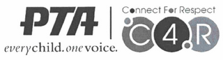 PTA EVERYCHILD. ONE VOICE./CONNECT FOR RESPECT C4R logo