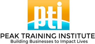 PTI PEAK TRAINING INSTITUTE BUILDING BUSINESSES TO IMPACT LIVES logo
