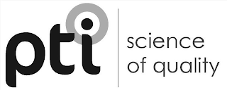 PTI SCIENCE OF QUALITY logo