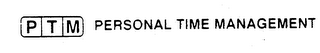 PTM PERSONAL TIME MANAGEMENT logo