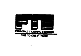 PTS PERSONAL TRAINING SYSTEMS ONE TO ONE FITNESS logo