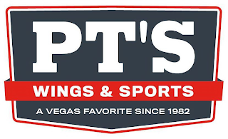 PT'S WINGS & SPORTS A VEGAS FAVORITE SINCE 1982 logo