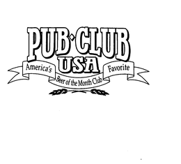 PUB-CLUB USA AMERICA'S FAVORITE BEER OF THE MONTH CLUB logo
