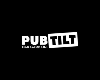 PUB TILT BAR GAME ON. logo