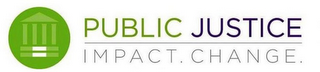 PUBLIC JUSTICE IMPACT. CHANGE. logo