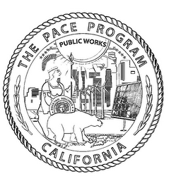 PUBLIC WORKS THE PACE PROGRAM DOCENDO DISCIMUS CALIFORNIA logo