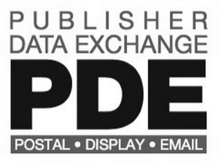 PUBLISHER DATA EXCHANGE PDE POSTAL DISPLAY EMAIL logo