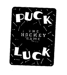 PUCK LUCKTHE HOCKEY GAME logo