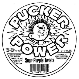 PUCKER POWER SOUR PURPLE TWISTS logo
