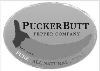 PUCKERBUTT PEPPER COMPANY PURE ALL NATURAL HEAT EST. 1968 logo