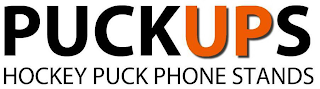PUCKUPS HOCKEY PUCK PHONE STANDS logo