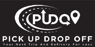 PUDO PICK UP DROP OFF YOUR NEXT TRIP AND DELIVERY FOR LESS logo