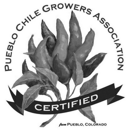 PUEBLO CHILE GROWERS ASSOCIATION CERTIFIED FROM PUEBLO, COLORADO logo