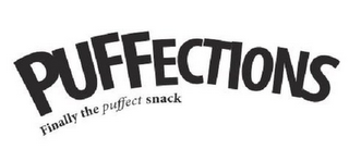 PUFFECTIONS FINALLY THE PUFFECT SNACK logo