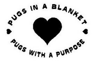 PUGS IN A BLANKET PUGS WITH A PURPOSE logo